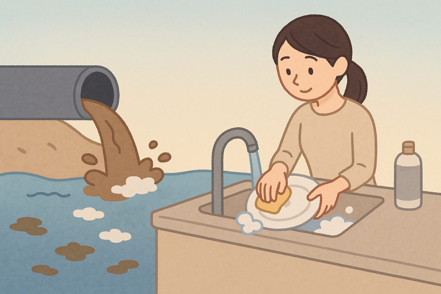生活排水による汚染
