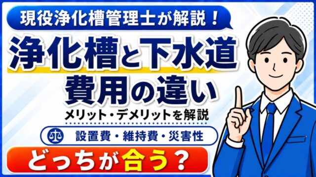 浄化槽と下水道の違いとメリット・デメリット・選び方を現役浄化槽管理士が解説