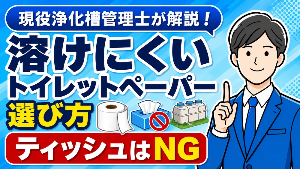 浄化槽に合ったトイレットペーパーの選び方｜ティッシュを流してはいけない理由