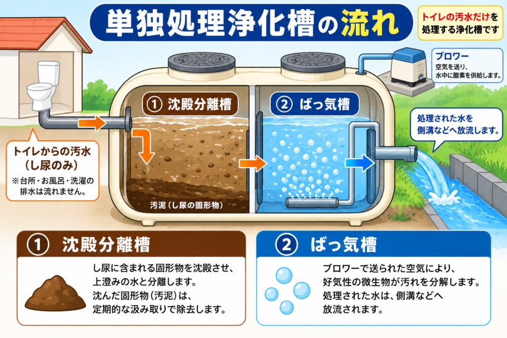 単独処理浄化槽｜トイレ排水のみ処理
