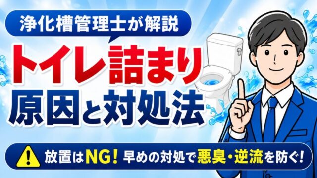 浄化槽のトイレ詰まりの原因と自分でできる対処法を浄化槽管理士が解説
