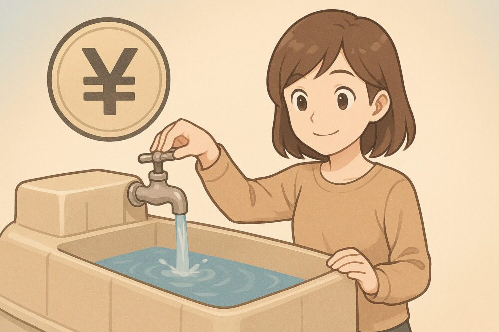水張りにかかるコスト|水道代の目安