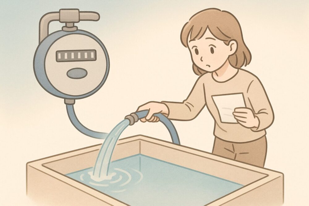 水張りにかかる水道代の目安