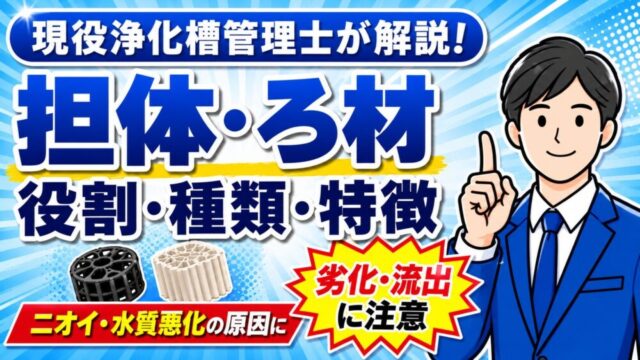 浄化槽の担体・ろ材の役割と種類別の特徴・トラブル事例を現役浄化槽管理士が解説