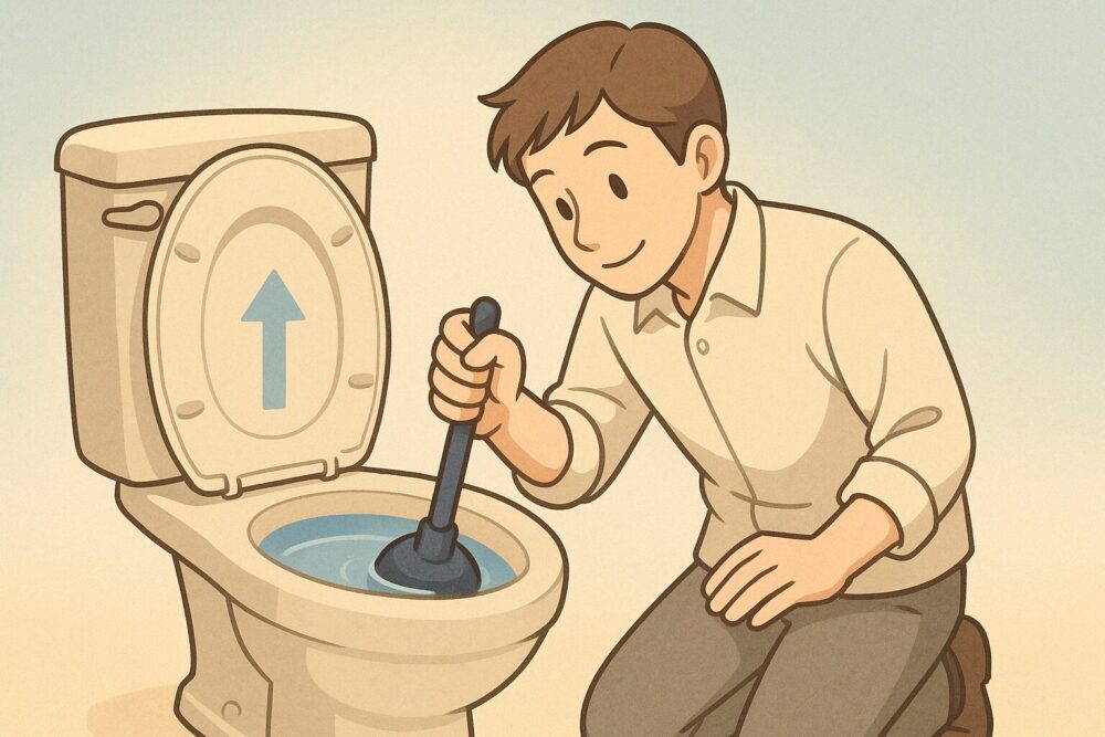 トイレの水位低下を解消する方法