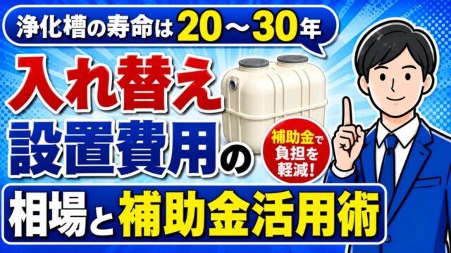 浄化槽の寿命は20〜30年 入れ替え設置費用の相場と補助金活用術