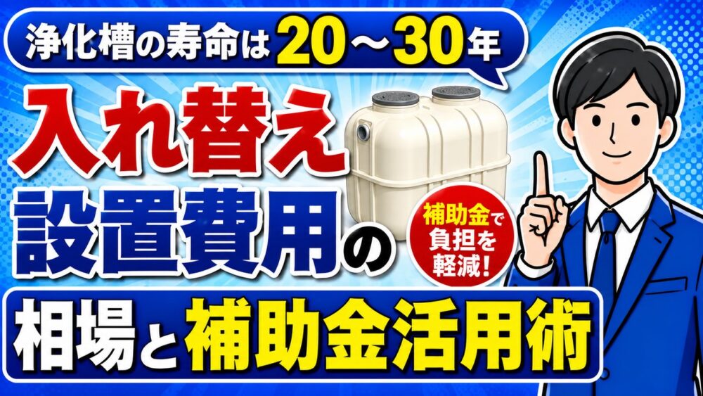 浄化槽の寿命は20〜30年？入れ替え費用の相場と補助金について解説！