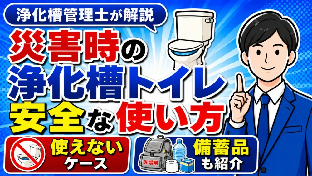 災害時の浄化槽トイレの安全な使い方と備蓄品