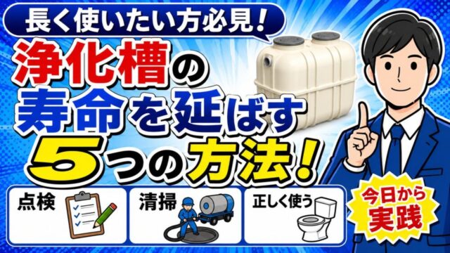 長く使いたい方必見 浄化槽の寿命を延ばす5つの方法